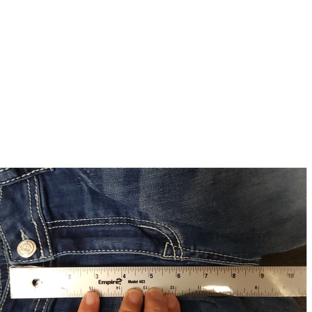 Grace Easy Fit Jeans Size 30 Embellished American‎ Flag Pockets Bootcut Denim - Picture 7 of 11